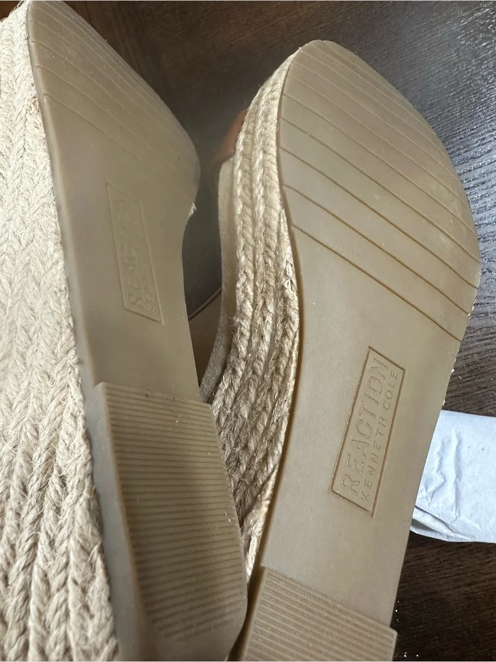 Kenneth‎ Cole Reaction Cream Platform Wedge Sandals